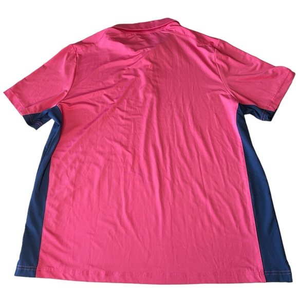 Short Par 4 golf Polo Shirt Bright Pink And Blue XL Whitfield Quick Dry - Picture 6 of 6